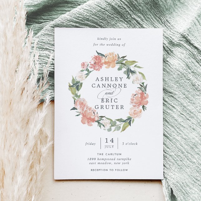 Medio verano | Invitación a la boda de floral (Subido por el creador)