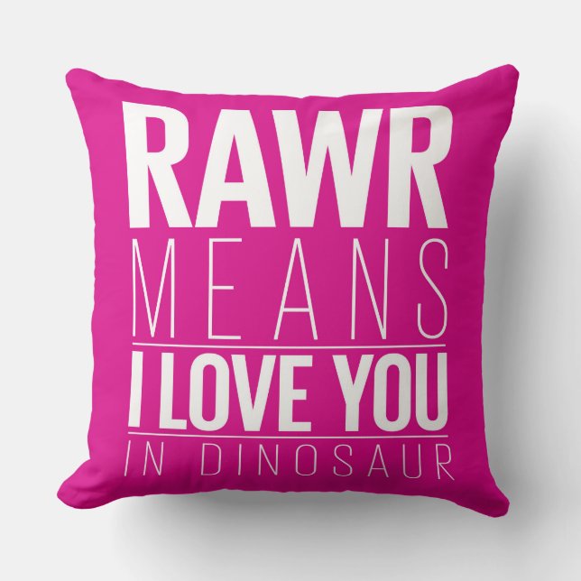 Medios de Rawr te amo en la almohada del (Anverso)