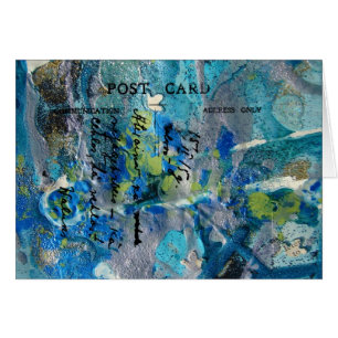 Medios mixtos coloridos como una postal