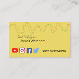 Medios sociales - buena vibración - tarjeta de