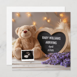 Medios sociales de la Invitación del bebé Lavender