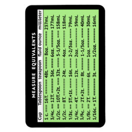 Medir Equivalentes Pear imán refrigerador verde