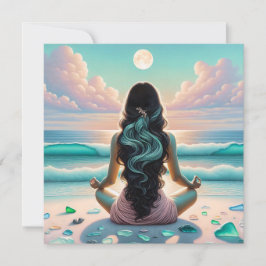 Meditación de armonía en la playa