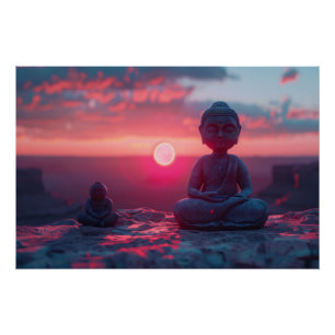 Meditación del amanecer tranquilo: Poster de estat