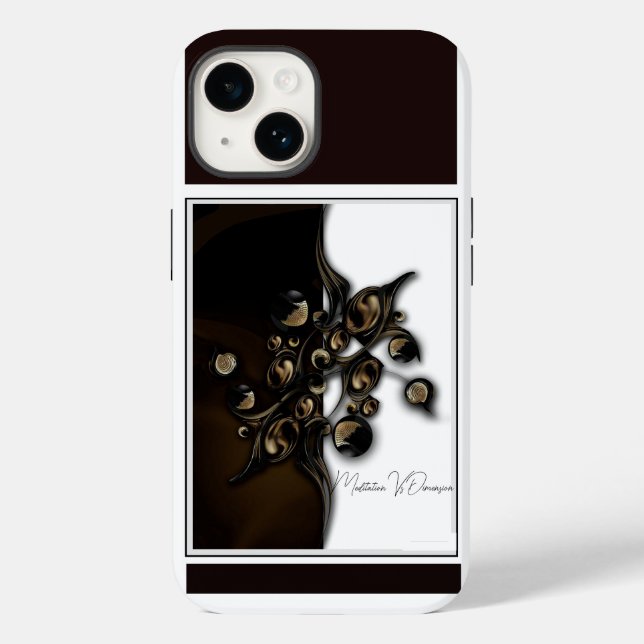 "Meditación vs dimensión", Funda Apple iPhone 14 (Reverso )