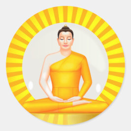 Meditar al pegatina Buda