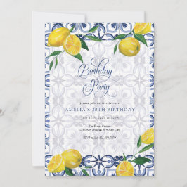 Mediterráneo | Limón | Invitaciones de cumpleaños 