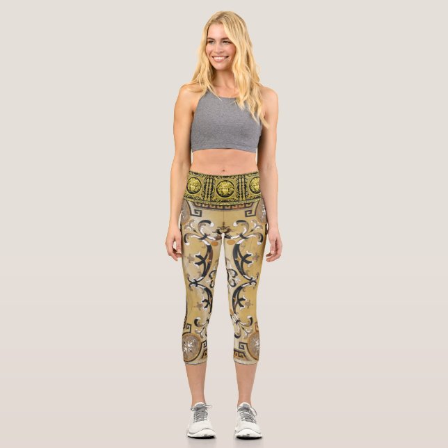 Medusa Capri Leggings Imperio Francés Dorado (Anverso)