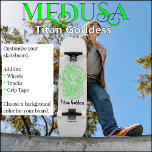 Medusa Custom Skateboard Deck<br><div class="desc">Medusa Custom Skateboard Deck
Don't get turned into stone when you ride this professional quality custom skateboard deck.
Image Design: Titan Goddess Medusa
Not Included: Wheels, Trucks, Riser Pads, Hardware, Grip Tape</div>