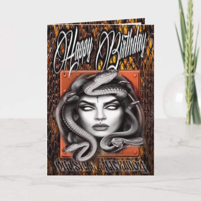 Medusa de la tarjeta de cumpleaños (Anverso)