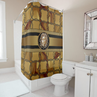 Medusa de lujo Marble & Gold Cortina de ducha