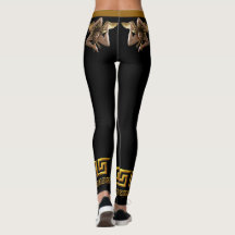 Medusa Dorada Siciliana Leggings Atléticos