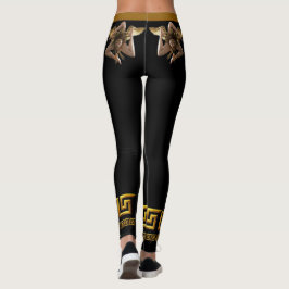 Medusa Dorada Siciliana Leggings Atléticos