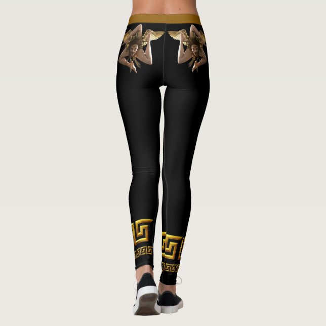 Medusa Dorada Siciliana Leggings Deportivas (Reverso)