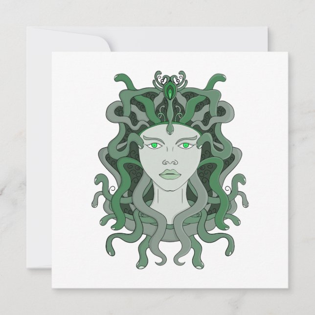 Medusa Gorgo Serpiente Gorgona Monstruo Mitología  (Anverso)