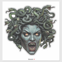 Medusa Gorgon muere Pegatina de corte - Mito arte