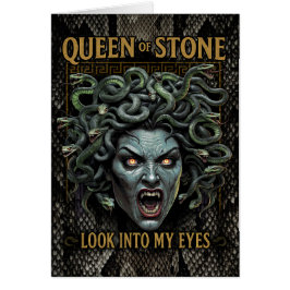 Medusa Queen of Stone Greeting Card - Personalizab