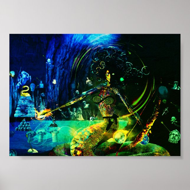 Medusas Cave Poster de Arte Contemporáneo (Frente)