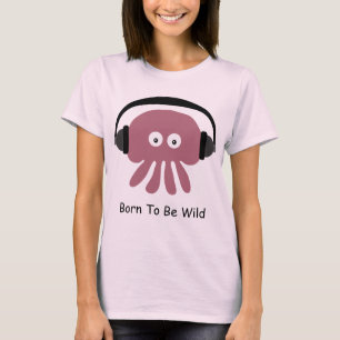 Medusas rosadas DJ llevadas para ser camiseta
