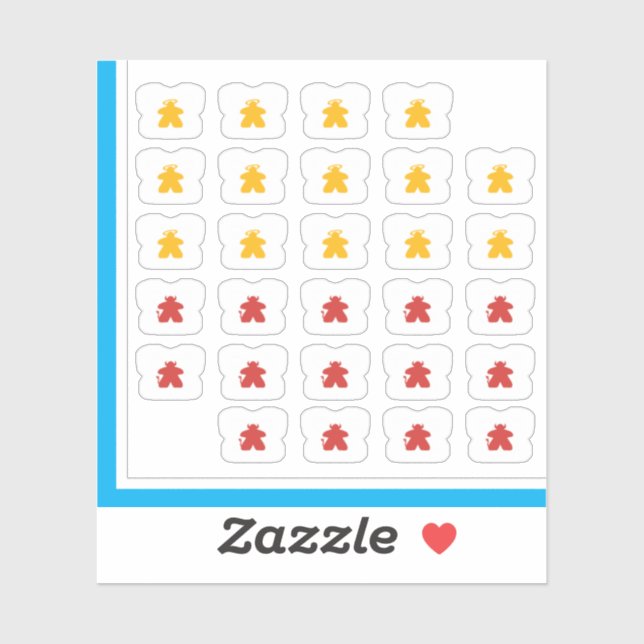 Meeple Tee Pegatinas - Ángel de juegos de mesa (Hoja)