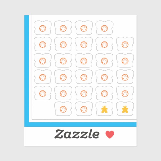 Meeple Tee Pegatinas - Equipo de juegos de mesa (Hoja)