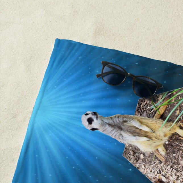 Meerkat A La Luz Del Sol, Toalla De Playa (In situ)
