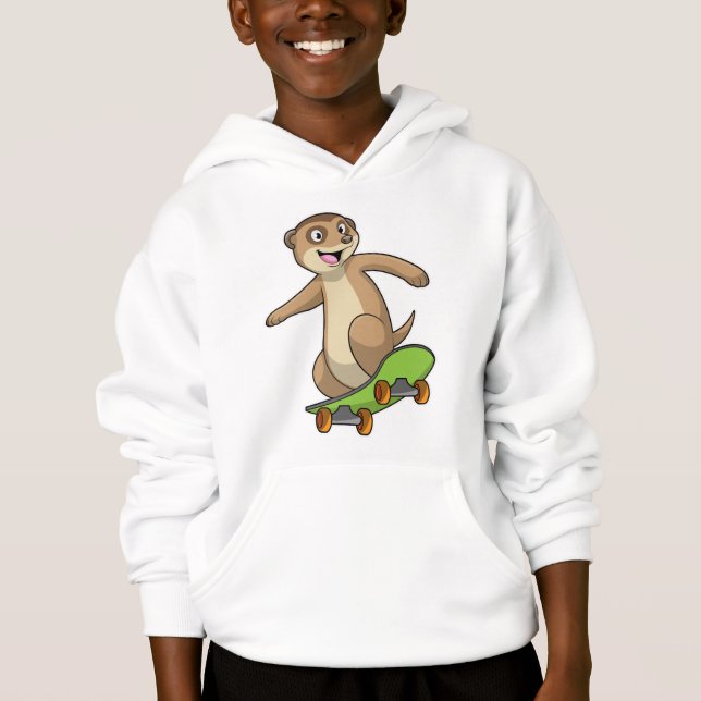 Meerkat como Skater con Skateboard (Anverso)