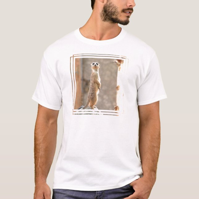 Meerkat en la camiseta de los hombres de la (Anverso)