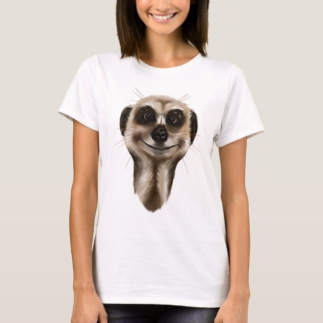 Meerkat hace frente al camisetas (Anverso)