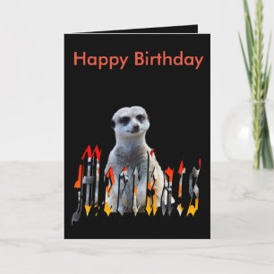 Meerkat Y Logo, Tarjeta De Cumpleaños Feliz Para L