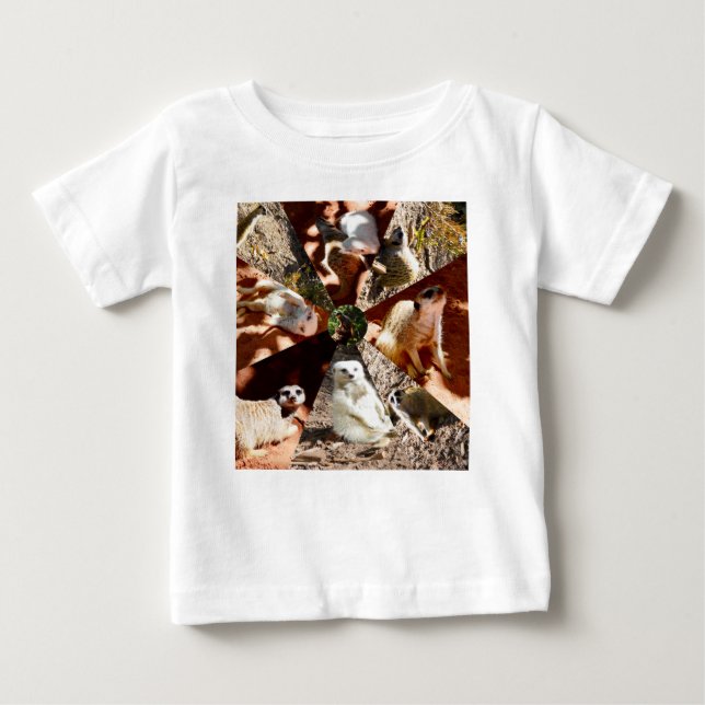 Meerkats En Triángulos, Camisetas Para Bebés (Anverso)