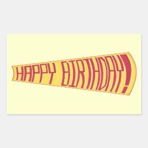 Mega Phone Pegatinas felices de cumpleaños