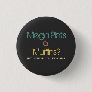 Mega pinta de retro divertida o botón de muffins