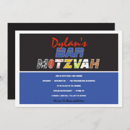 MEGA SPORTS Bar Bat Mitzvah Invitación