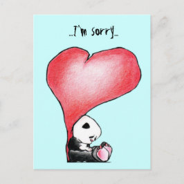 Megg: Un lindo panda - corazón, lo siento, postal