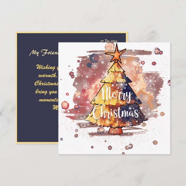 Megical Merry Christmas Greet | Tarjeta de invitac (Anverso / Reverso)