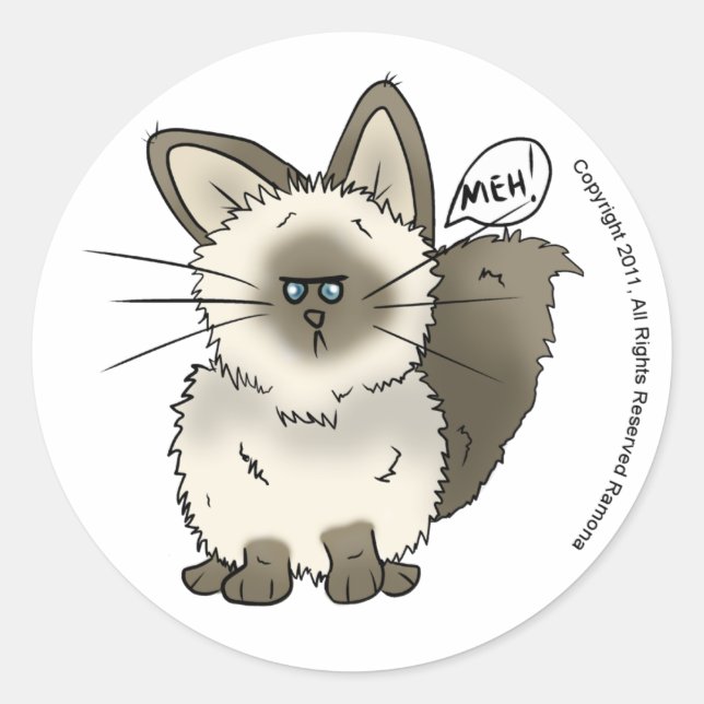 Meh Cat Pegatinas (Anverso)