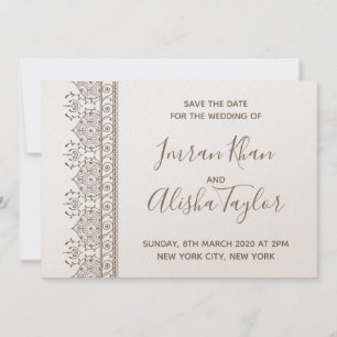 Mehendi Boda India Tarjeta de "Save the date" hams