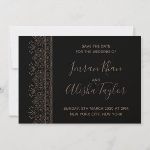 Mehendi Boda India Tarjeta de "Save the date" hams
