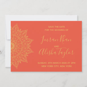 Mehendi Boda India Tarjeta de "Save the date" hams