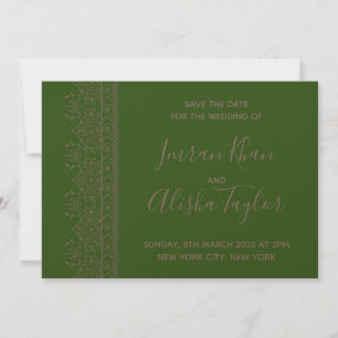 Mehendi Boda India Tarjeta de "Save the date" hams