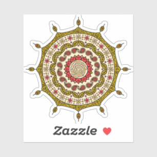 Mehndi Fantasy Gold Contour Pegatina