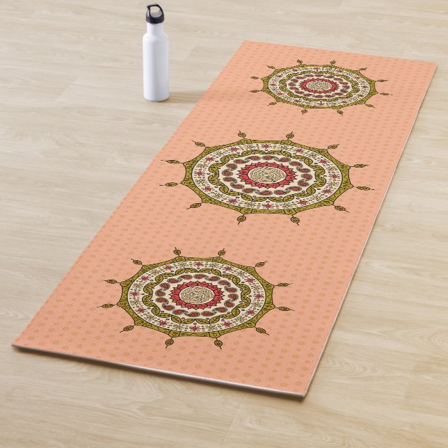 Mehndi Fantasy Gold Yoga Mat (In situ)