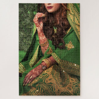 Mehndi Henna, India Bride Jigsaw Puzzle 1014 pc.