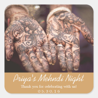 Mehndi (Henna) Noche Gracias Pegatinas