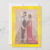 Mehndi Photo Wedding Guardar la invitación a la fe