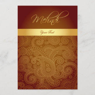 Mehndi/tarjeta de la invitación de la alheña