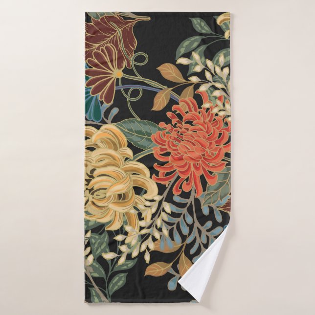 Mehndi Tracery Tile: Diseño étnico sin problemas (Toalla de baño)