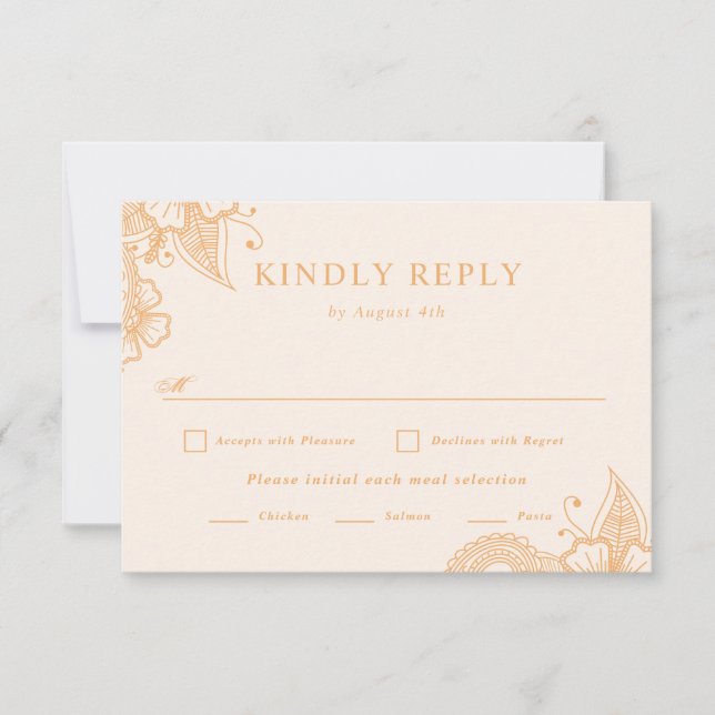 Mehndi Wedding RSVP (Anverso)