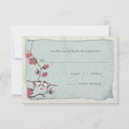 Mejilla de cerezo rosa y azul RSVP